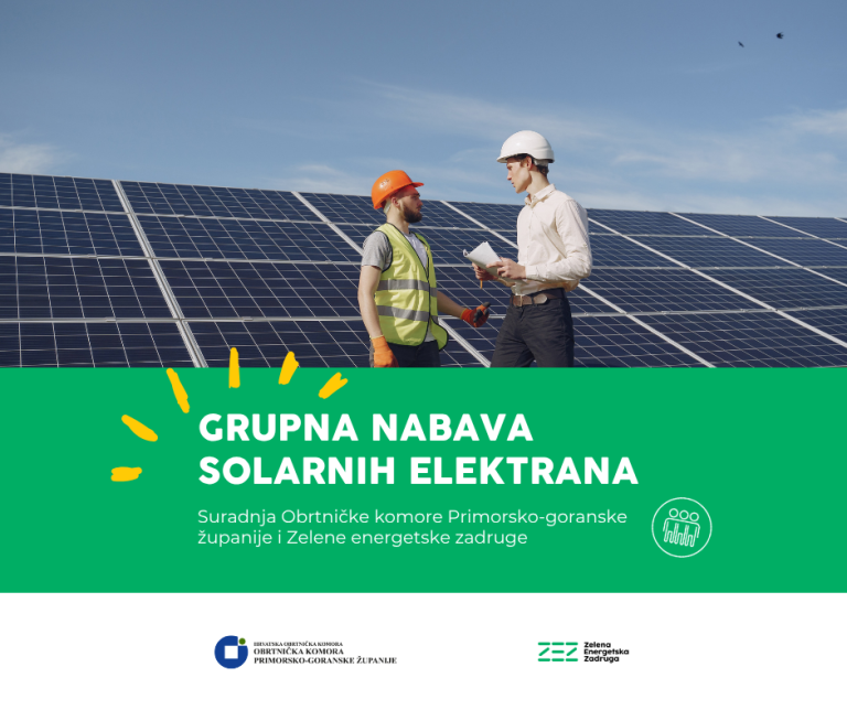 Besplatna informativna predavanje za obrtnike, male i srednje poduzetnike i građane „Vaš krov, vaša energija: kako poticaji ubrzavaju put do solarne elektrane“