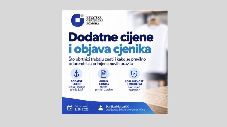 Dodatna cijena i objava cjenika od 1. listopada 2026. – najvažnije informacije